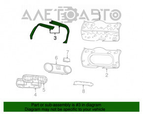 Capacul portbagajului stânga superior Jeep Compass 11-16 negru