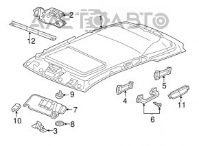 Capacul plafonului din spate pentru Jeep Grand Cherokee WK2 11-15, negru.