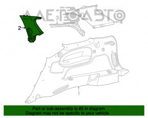 Capac spate dreapta fata Dodge Durango 11-13 gri.