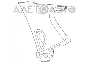 Capac spate dreapta fata Dodge Durango 11-17 negru, fara dopuri