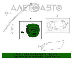 Airbag-ul de siguranță în volanul șoferului pentru Dodge Durango 11-13, negru.