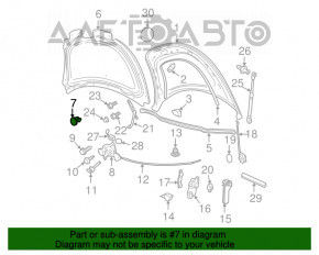 Clip izolatie capota VW CC 13-17 rest nou original OEM