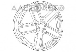 Setul de jante R20 pentru Dodge Durango 11-13 crom