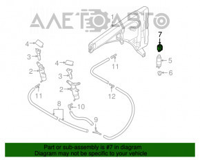 Caracteristica pentru motorul de spălare a farurilor Audi A4 B8 08-16