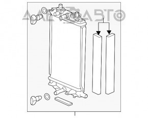 Radiatorul invertorului Honda Accord 13-17 hibrid