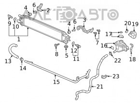 Radiatorul de răcire a invertorului Honda Insight 19-22