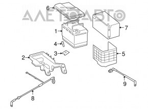 Suport baterie VW Jetta 11-18 SUA nou OEM original