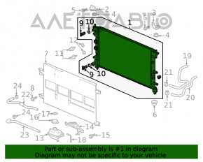 Radiatorul de răcire a invertorului Honda Clarity 18-21 SUA