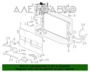 Suportul radiatorului invertorului dreapta sus Honda Clarity 18-21 SUA metal