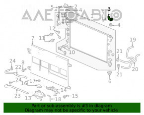 Suportul radiatorului invertorului stânga sus Honda Clarity 18-21 SUA metal