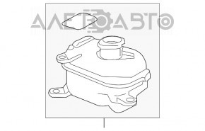 Бачок охлаждения инвертора Honda Accord 16-17 рест hybrid