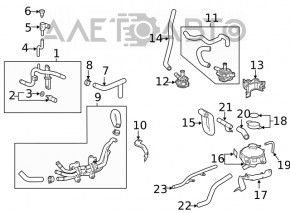 Rezervorul de expansiune al invertorului Honda Clarity 18-21 SUA este mic