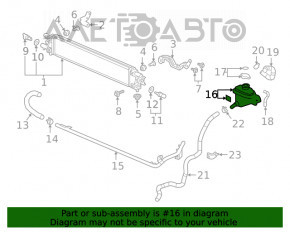 Rezervorul de expansiune al invertorului Honda Insight 19-22