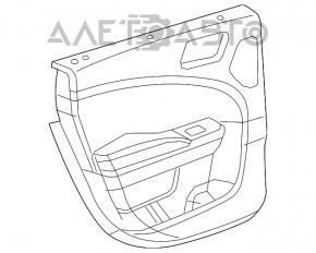 Capacul usii, cartela din spate dreapta Chrysler 300 12-14, piele neagra.