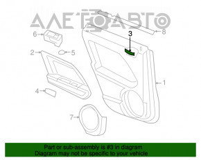 Mânerul ușii din spate dreapta pentru Jeep Compass 11-16