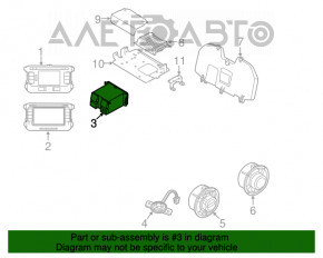 Radio CD player VW Passat b7 12-15 USA cu ecran și 6 butoane