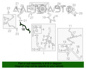 Tubul de răcire a sistemului VW Jetta 11-18 USA TDI