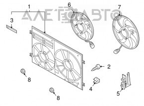 Difuzorul capacului radiatorului gol VW Jetta 11-18 SUA 1.8T