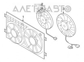 Difuzorul capacului radiatorului gol VW Jetta 11-18 SUA 2.0, 2.5