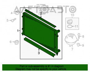 Радиатор охлаждения вода VW Passat b7 12-15 USA 3.6