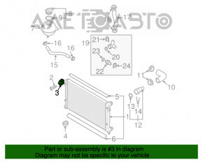 Suport radiator stânga sus VW Passat b7 12-15 SUA 2.5