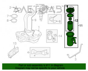 Carcasa filtru combustibil VW Jetta 11-18 USA 2.0 TDI nou original OEM