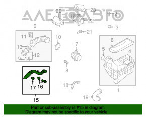 Conductă de aer din metal pentru VW Jetta 11-18 USA TDI