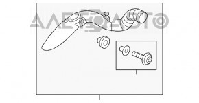 Conductă de aer din metal pentru VW Passat b7 12-15 USA 2.0 TDI