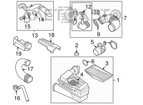 Воздуховод VW Jetta 11-18 USA TDI от фильтра