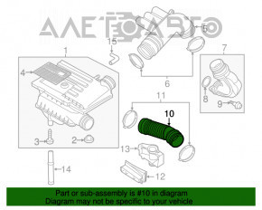 Conducta de aer VW Jetta 11-18 SUA 1.4T la filtru