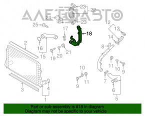 Teava intercooler dreapta pentru senzor VW Jetta 11-18 USA TDI nou original OEM