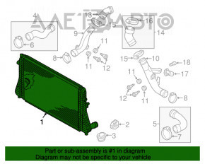 Intercooler VW Jetta 11-18 SUA 1.8T