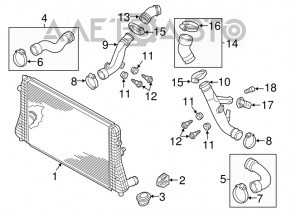 Intercooler VW Jetta 11-18 SUA 1.8T