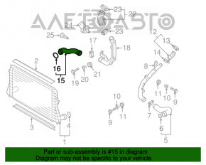 Tubul intercooler dreapta jos VW Jetta 11-18 USA TDI