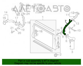 Tubul intercooler stânga sus VW Jetta 11-18 USA TDI