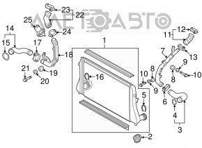 Tubul intercooler stânga sus VW Jetta 11-18 USA TDI