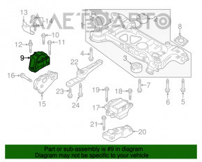 Подушка двигателя правая VW Passat b7 12-15 USA 3.6 новый неоригинал BIRTH