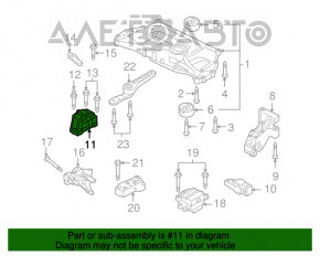 Подушка двигателя правая VW Jetta 11-14 USA TDI новый неоригинал NTY