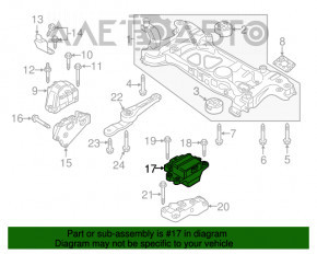 Подушка двигателя левая VW Passat b7 12-15 USA 3.6 новый неоригинал BAPMIC