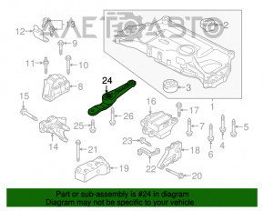 Pernele motorului din spate VW Jetta 11-18 SUA 2.0 manuală