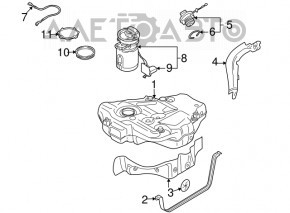 Топливный бак VW Jetta 11-18 USA TDI