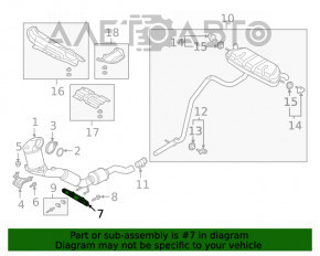 Кронштейн приемной трубы VW Atlas 18- 2.0T, 3.6 низ