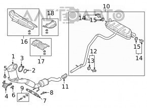 Suportul de evacuare frontal pentru VW Jetta 19- nou, neoriginal OSSCA.