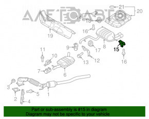 Кронштейн глушителя задний VW Jetta 11-18 USA 2.0 TDI