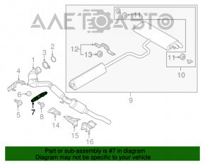 Suportul conductei de admisie cu catalizator pentru VW Jetta 11-18 USA 2.0 TDI