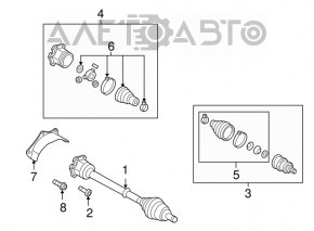 Привод полуось передняя правая VW Jetta 11-18 USA TDI АКПП