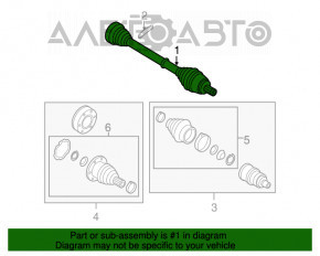 Ax cu came spate stânga VW Tiguan 09-17