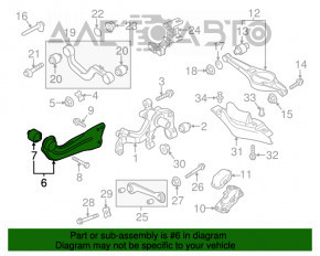Рычаг продольный задний правый VW Jetta 11-18 USA без кронштейна