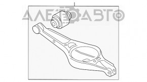 Maneta inferioară pentru arc spate dreapta VW Jetta 11-18 USA, silentios pentru înlocuire.