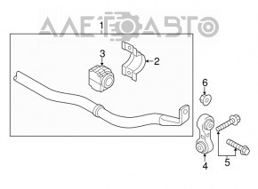 Suportul de fixare a stabilizatorului spate dreapta pentru VW Beetle 12-19, nou, original OEM.